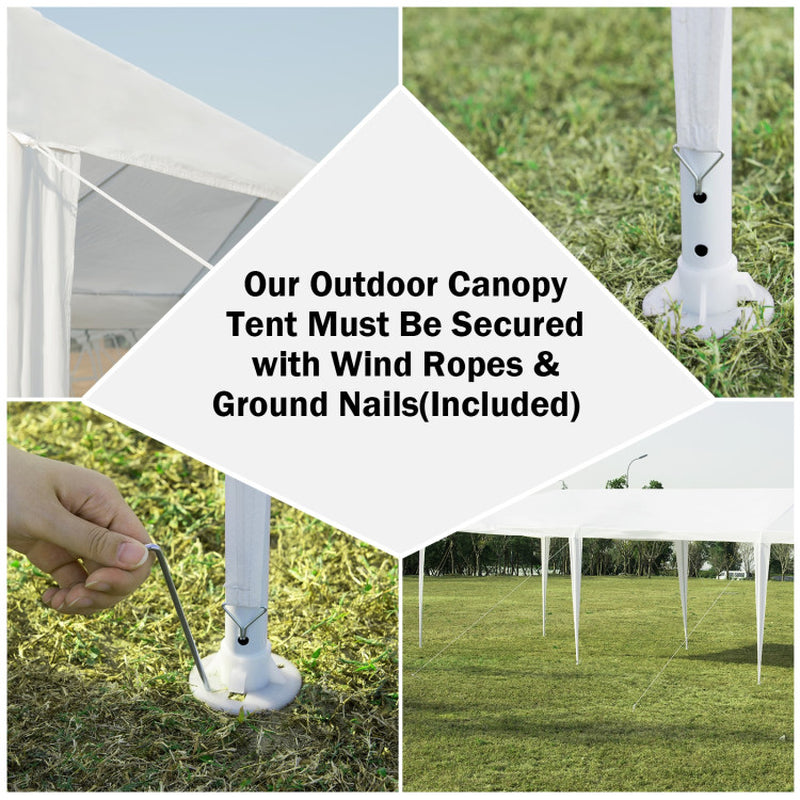 10 X 30 Feet Canopy Tent with 5 Removable Sidewalls for Party Wedding