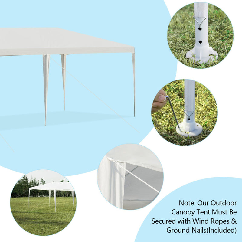10 X 30 Feet Canopy Tent with 5 Removable Sidewalls for Party Wedding